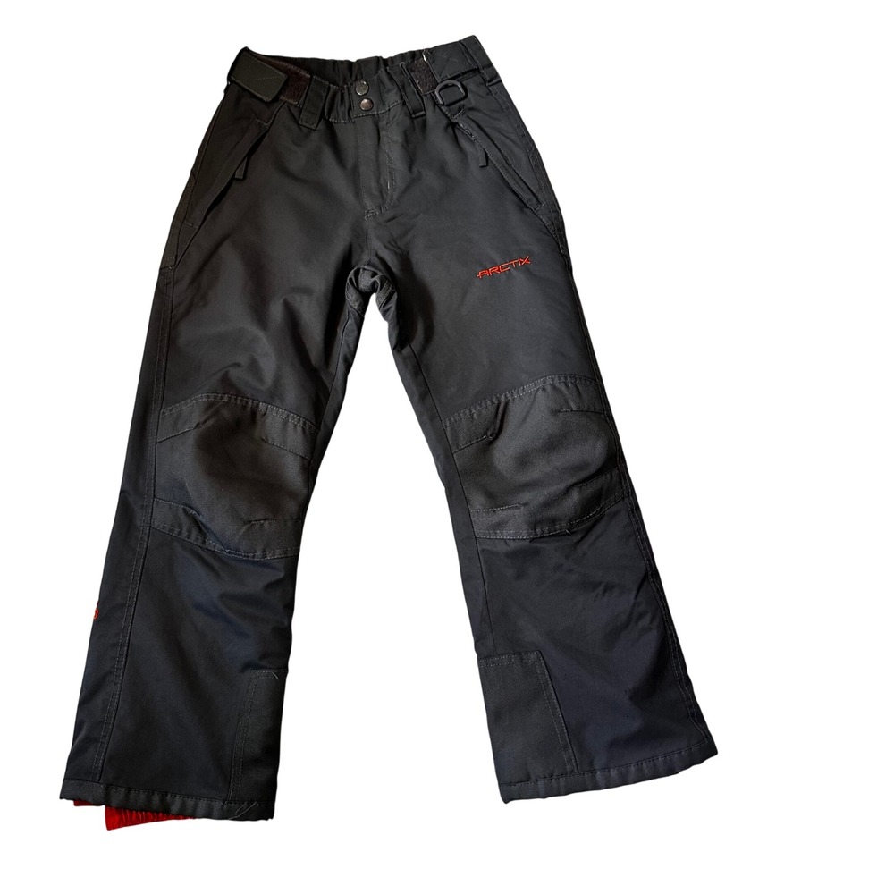 Arctix‎ Youth Small Black Insulated Snow Pants Winter Ski  Orange Lining